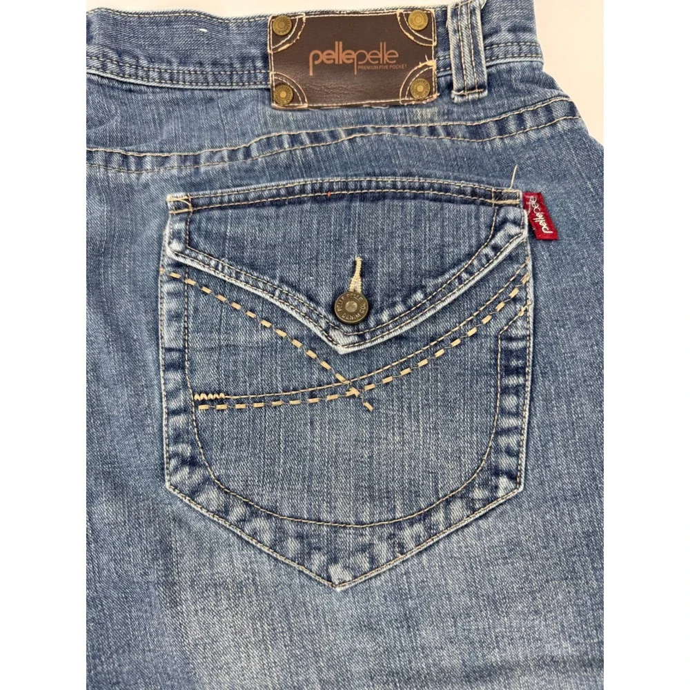 Pelle Pelle Baggy Denim‎ Shorts Mens 30 Blue Y2K Streetwear Jorts Relaxed Fit
